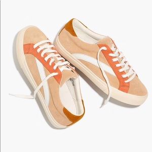 Sidewalk Low-Top Sneakers in Colorblock Suede